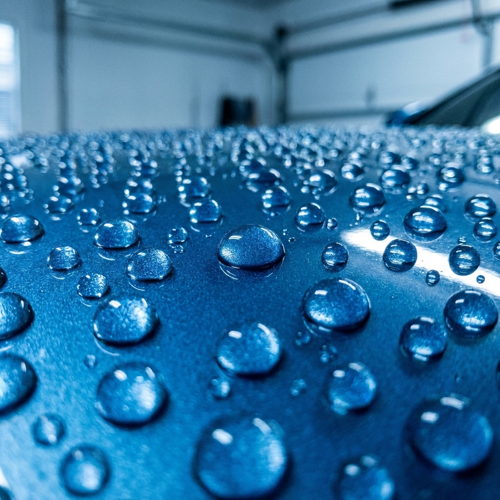 Efekt hydrofobowy powłoki